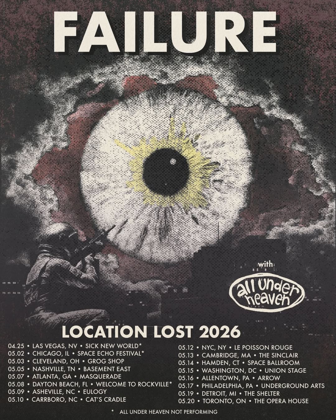 all under heaven Location Lost Tour Poster 2026